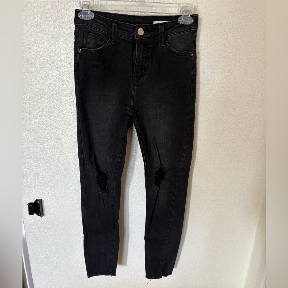 Stevie Hender Black Distressed Skinny Jeans